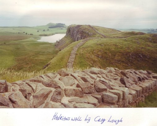 Hadrians wall near Crag Lough
